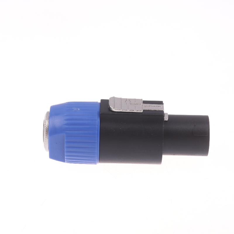 1Pcs Latch Aviation Connector 4-Pole Audio Speaker Plug To 6.5Mm Metal Converter Jack Adapter Male To 1/4" Ts Female Nl4Fc