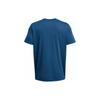 Under Armour Printed Logo Solid Color Round Neck Nautical Short Sleeve T-Shirt Men T-Shirts Blue 1383379-426