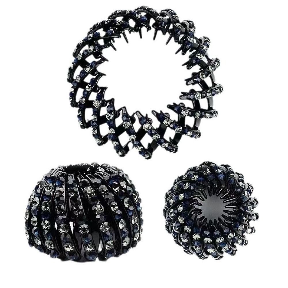 Rhinestone Hair Claw Clip Hair Accessories Hair Bun Maker Fashion Ponytail Holder  Women