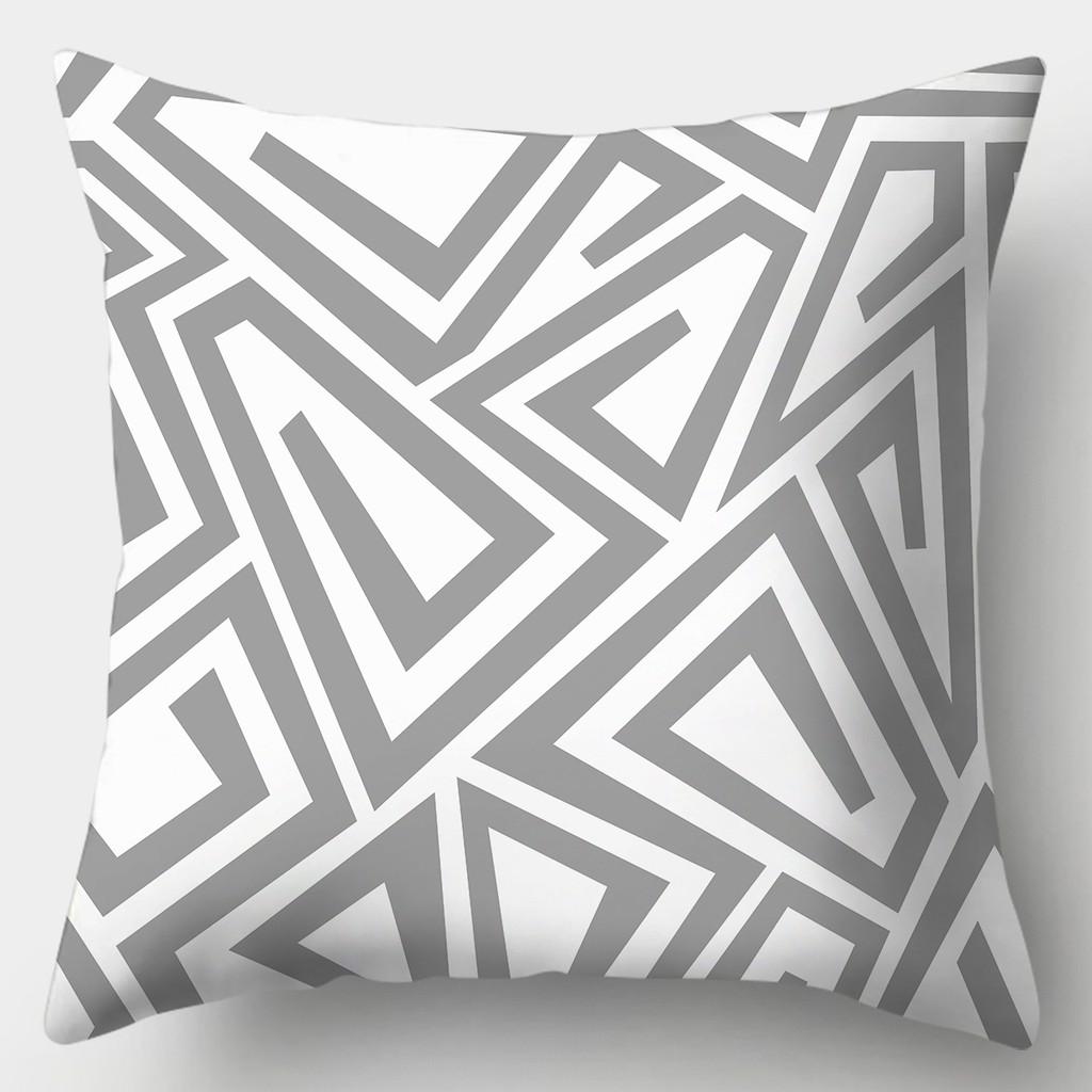 45cmX45cm Grey Series Pillowcase Square Sofa  Striped Plaid Cushion Cover