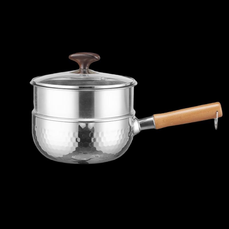 SanJiaoLong Hammered Stainless Steel Yukihira Pot