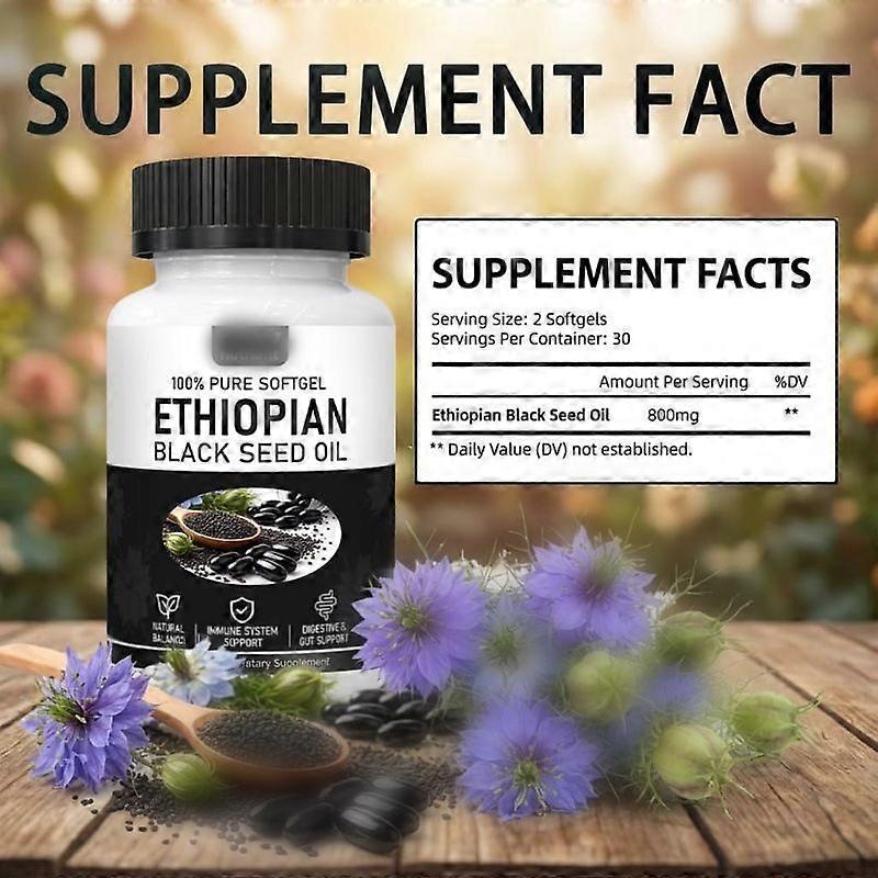 3x Geles y Golosinas Nutritivas de Aceite de Semilla Negra Etíope 100% 60 Unidades
