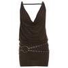 2026WISH European and American women's clothing summer new solid color sexy sleeveless V-neck high waist hip-wrapped dress women