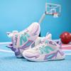 Boys basketball shoes 2025 autumn new shock absorption children's student sports shoes medium older children's knob basketball shoes girls