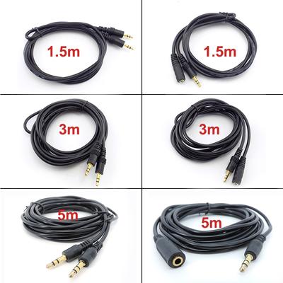 Audio-Verlängerungskabel 3,5 Stereo AUX-Buchse 3,5 mm Kabel Fahrzeuganschlussleitung Stecker auf Stecker 1,5 m/3 m/5 m