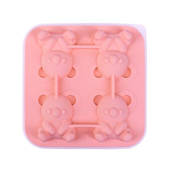 Formička na led ve tvaru koaly 4-dutá silikonová forma na čokoládu a dorty bez BPA výrobník ledu ve tvaru koaly na koktejly a nápoje