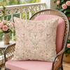 Victorian Botanical Cushion Cover Silky Short Plush Invisible Zipper Dustproof Sofa Pillow Case For Home Decor