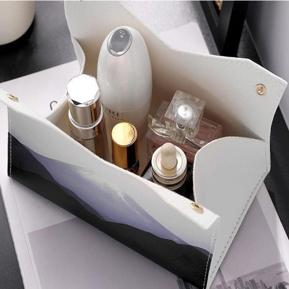 PU Leder Taschentuchbox Hohe Qualität Fuji Berg Verschleißfest Serviettenhalter Wasserdicht Schmutzabweisend Papiertuchbox Zuhause