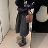 Highly Recommended! Women's Retro Woolen Pleated Slim-Fit Mid-Length Skirt, Korean Minimalist Style for Autumn/Winter.