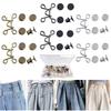 2~8Sets Adjustable Jeans Button Pant Waist Tightener,Detachable Decor Waist Buckle, No Sew and No Tools Button Pins for Jeans