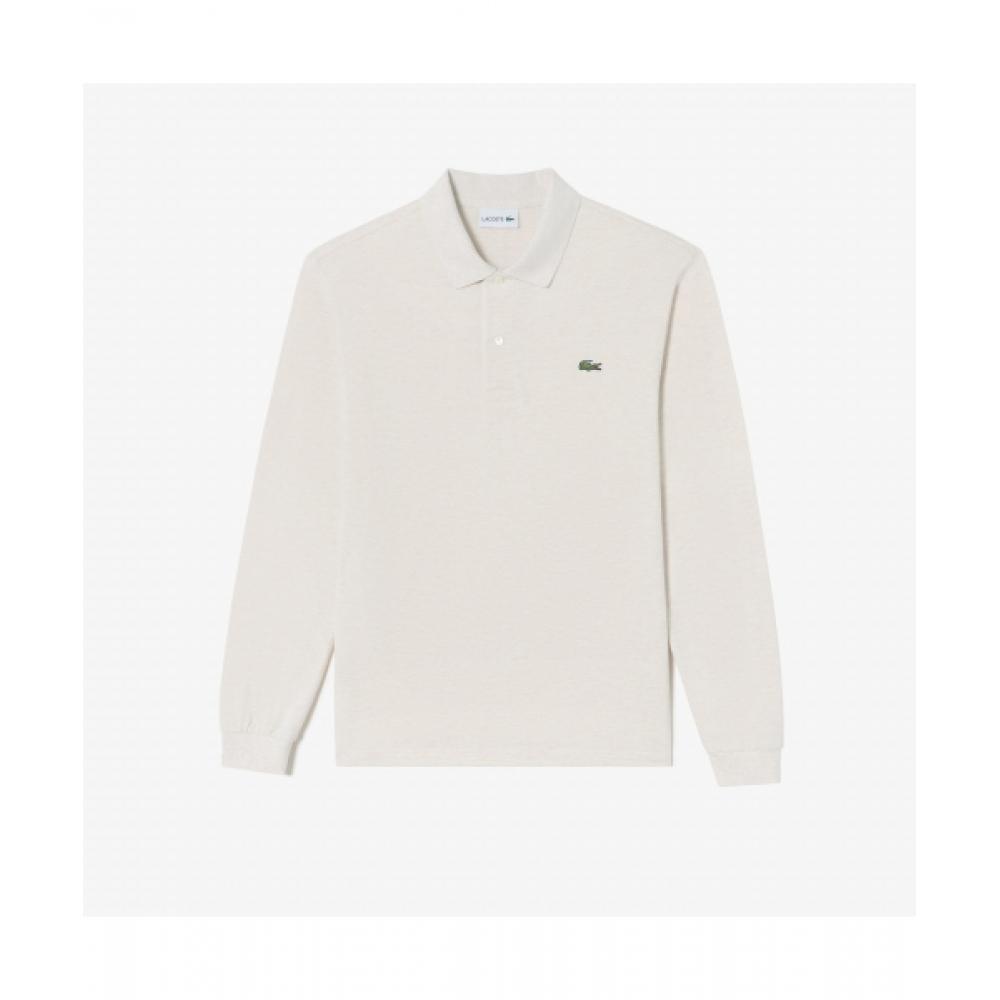 

LacoSte Men S French Regular Fit Long Sleeve baSic Polo [cream] 004