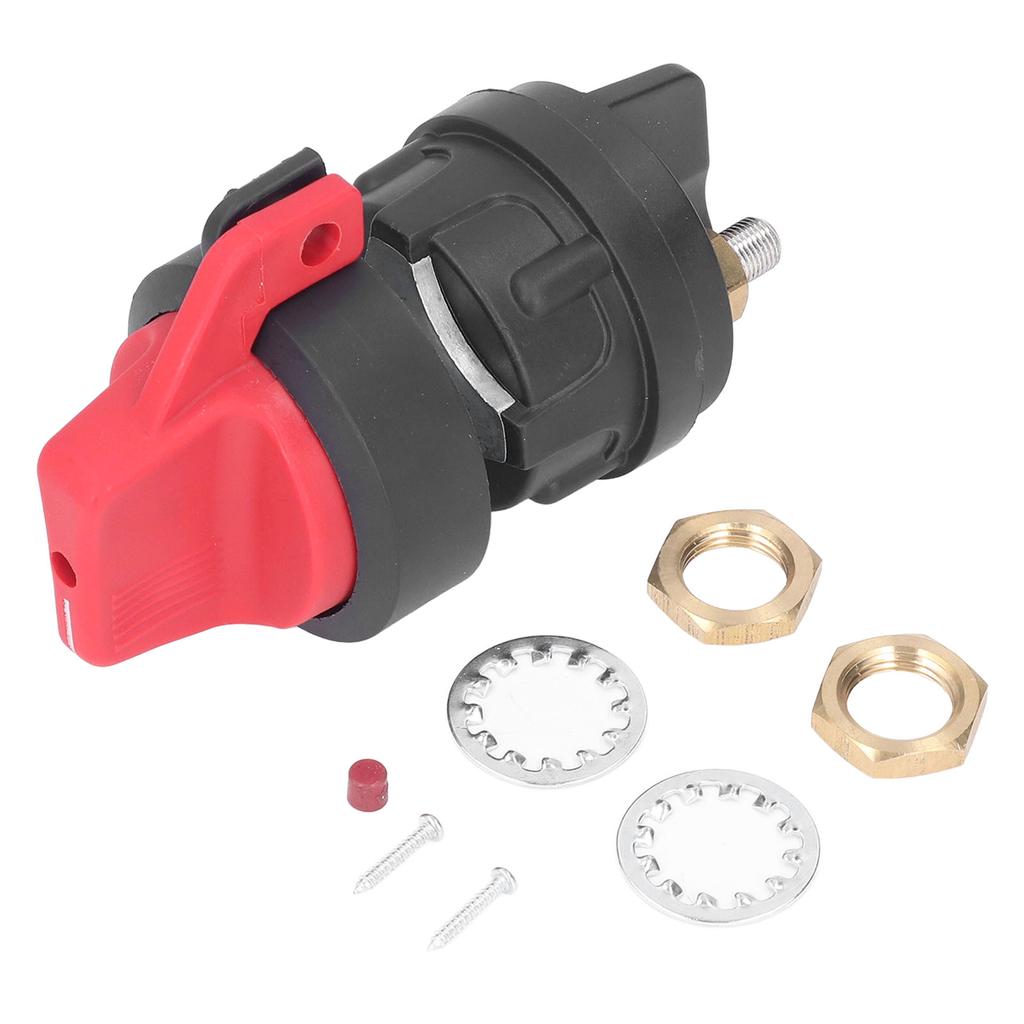 Battery Disconnect Switch Rotary Knob Type Power Cut 12V 300A Anticreep for Boat Car RV Yacht
