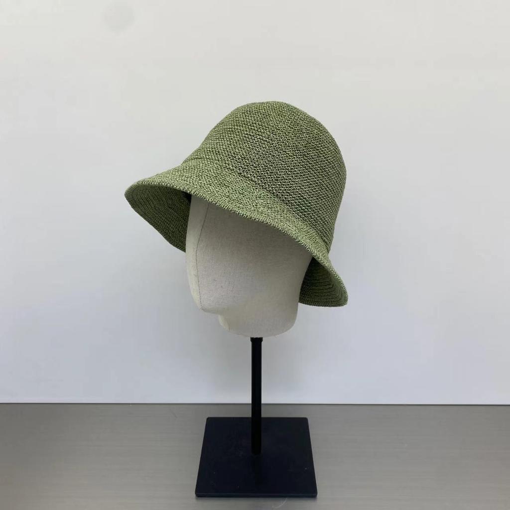 Spring and summer new handmade crochet bucket hat thin breathable sunscreen casual versatile face small bucket hat