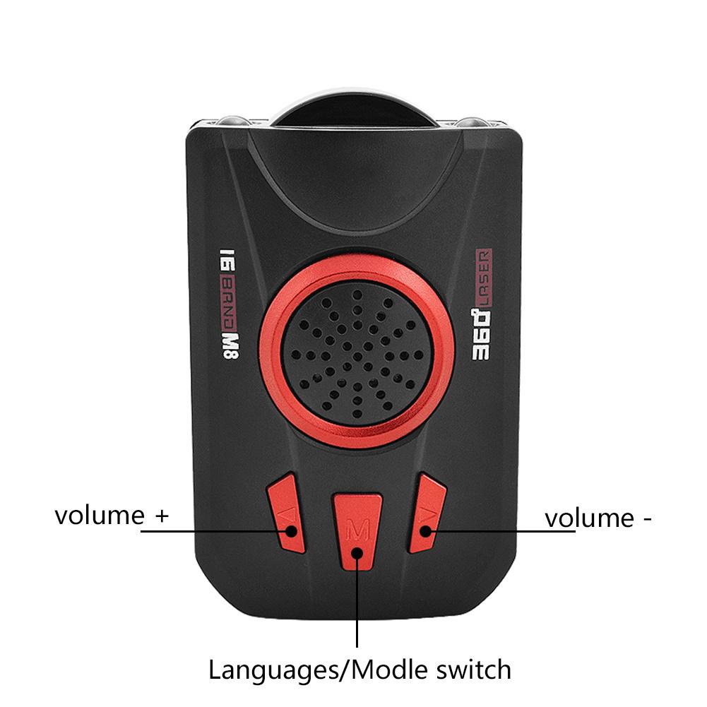 Car 360 Degree 16 Band GPS Speed Police Radar Detector Laser Voice Alert