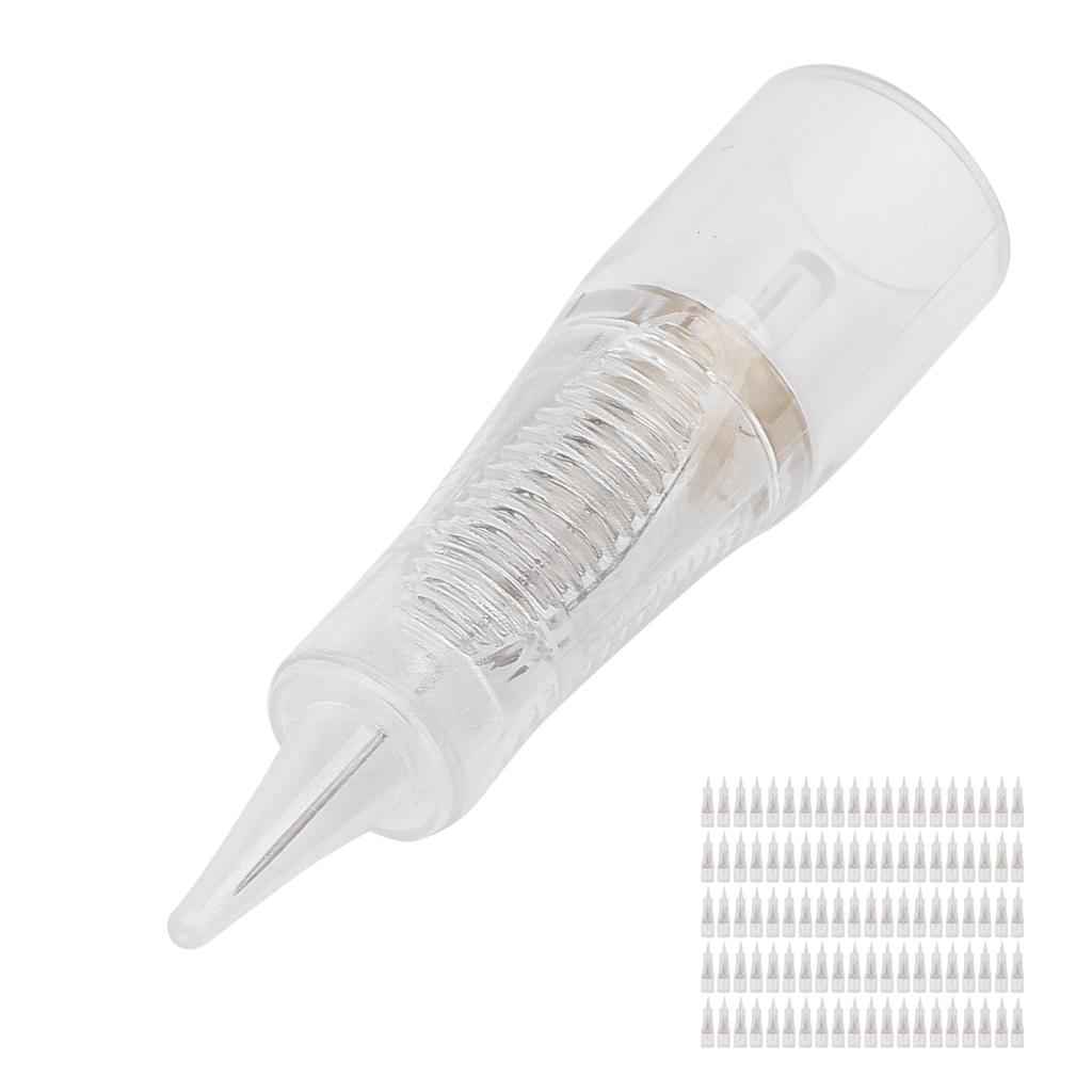 100 ks Microblading Jehla Semipermanentní Obočí Rty Make-up Tetovací Jehlové Cartridge(1P(0,35) )