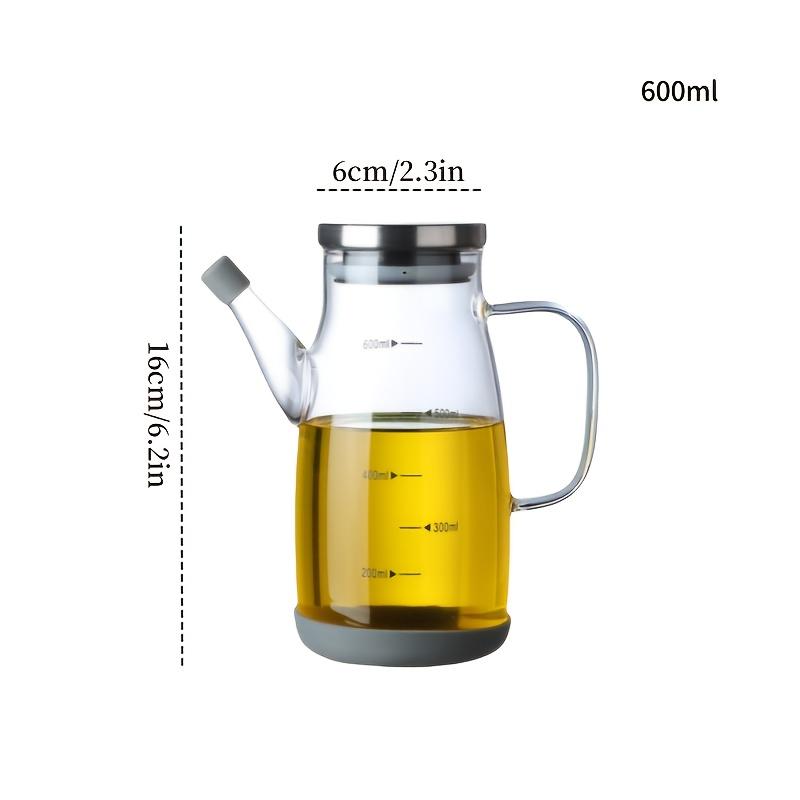 

Borosilicate glass fuel dispenser Provide large Medium Small Size - High-temperature resistant kitchen fuel tank Leak-Proof With anti-drip Small Size 1Pieces