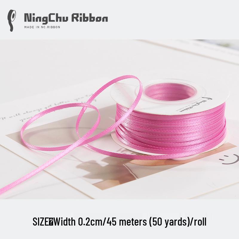 2mm Double-Sided Satin Ribbon Bookmark for Wedding Bows and Gift Wrapping