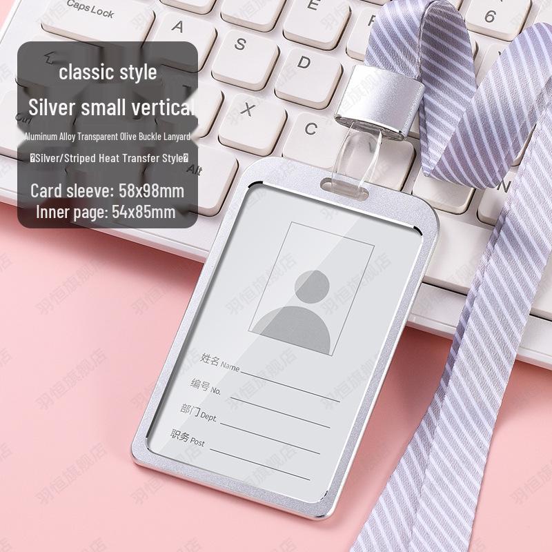 Mitarbeiter-Ausweishalter aus Aluminiumlegierung mit Lanyard