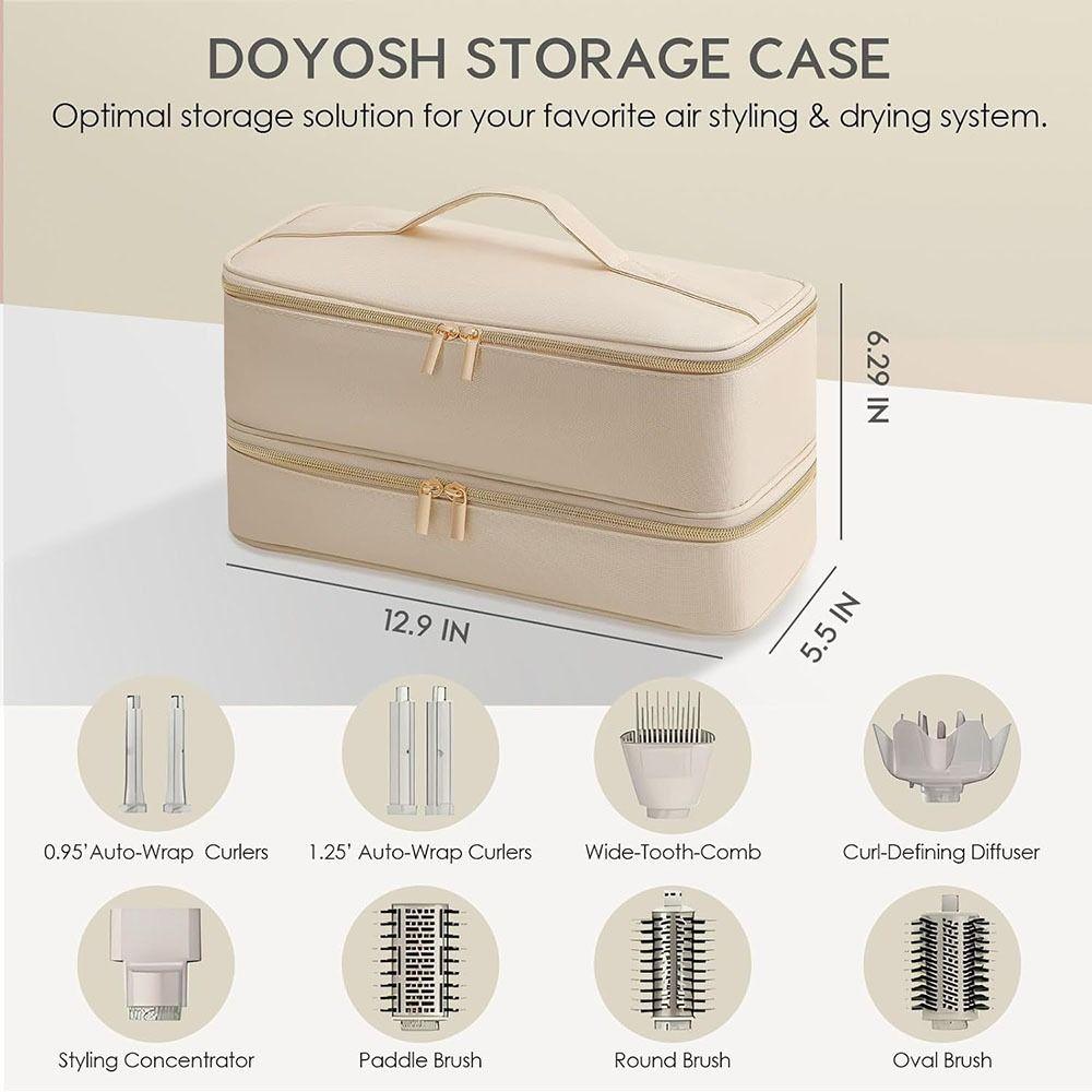 Double-Layer Hair Dryer Case Portable Hair Dryer Storage Bag for Shark Flexstyle/Dyson Airwrap