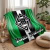 Borussia Mönchengladbach Individueller Name Text Flanelldecke Fußball Logo Personalisierte Fleece-Kuscheldecke Besonderes Geschenk für Sofa Schlafzimmer Zuhause