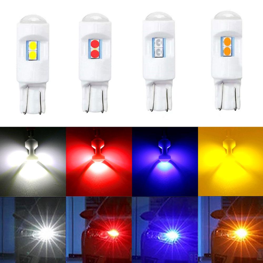 1Pc Car Wedge Interior Light Source T10 W5W WY5W Parking Bulb Ceramic 3030 LED Reading Light License Plate Lamp Accessories