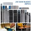 16/48Pcs Jigsaw Blades Set T-Shaft HCS Assorted Jig Saw Blades Metal Cutting Power Tool HCS for Wood Plastic and Metal Cutting