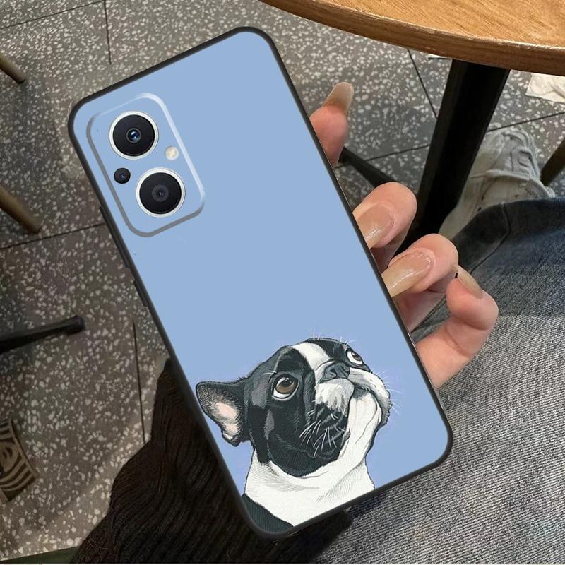 English Bulldog Pug For OPPO Reno 10 11 12 13 14 Pro 7 8 Lite 8T 11F 12F 13F 14F OPPO Find X8 X9 X5 X6 Pro Case