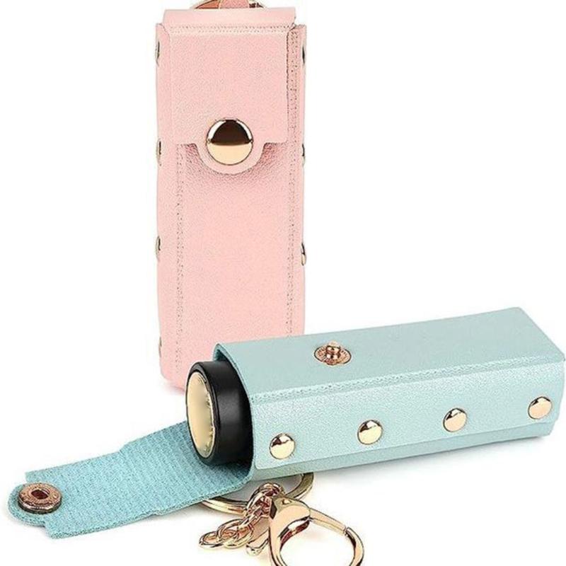 Luxuriöse Leder Lippenstifttasche Schlüsselanhänger Exquisite Aufbewahrungstasche Anhänger Lippenbalsamtasche Schlüsselanhänger Damen Accessoires Schmuck