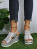 New Women's Roman Wedge Sandals with Peep Toe and Thick Sole
