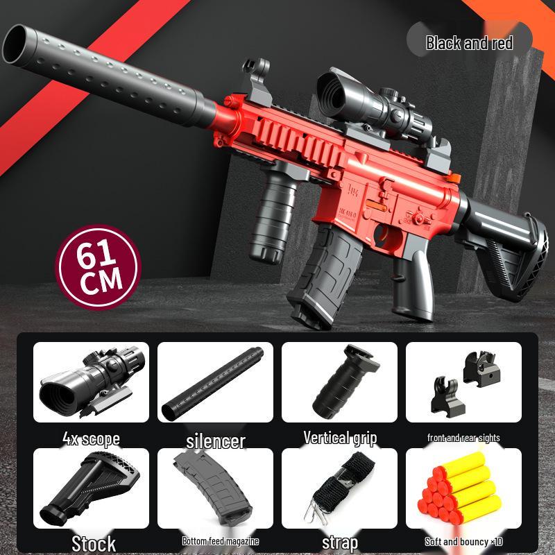 M416 Bolt-Action Soft Bullet Toy Gun - Single-Shot Simulation Rifle for Children's Play
