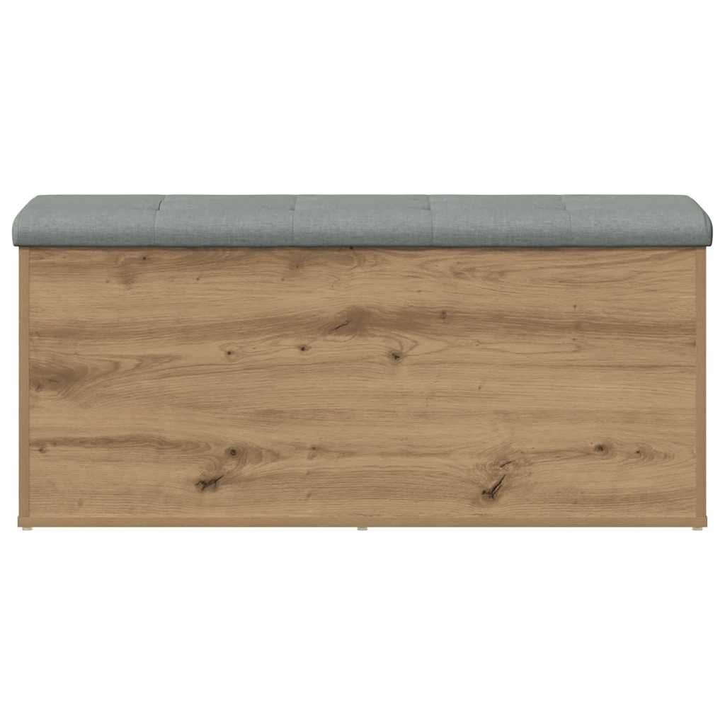 Panca Con Contenitore Rovere Artigianale 102X42X45Cm Legno Lamellare