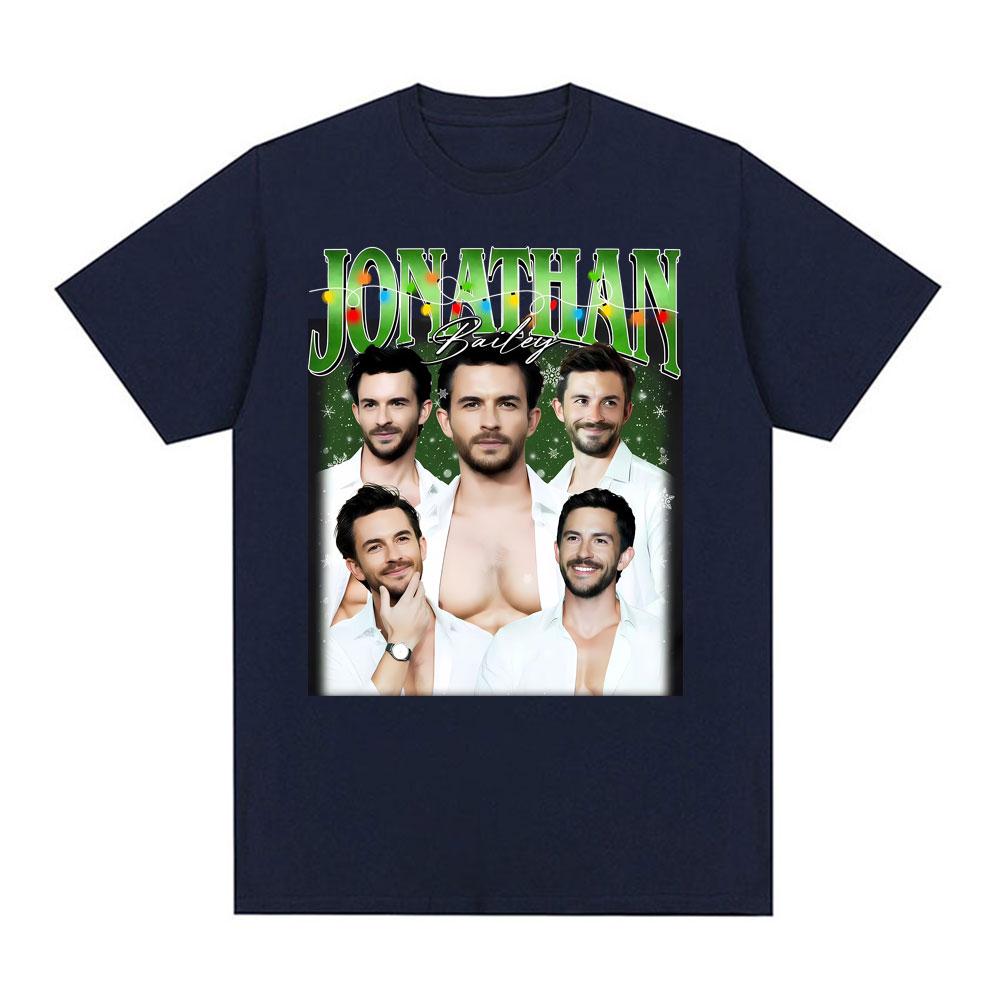 Jonathan Bailey Christmas Vintage Sexiest Unisex T Shirts Unisex Women Fashion Short Sleeve Loose T Shirt Casual ONeck Cotton Tshirt