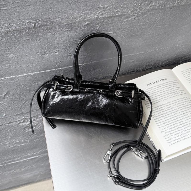 

Fashionable Retro Baguette Bag Women s Fashion Trend Underarm Shoulder Bowling Handbag чёрный