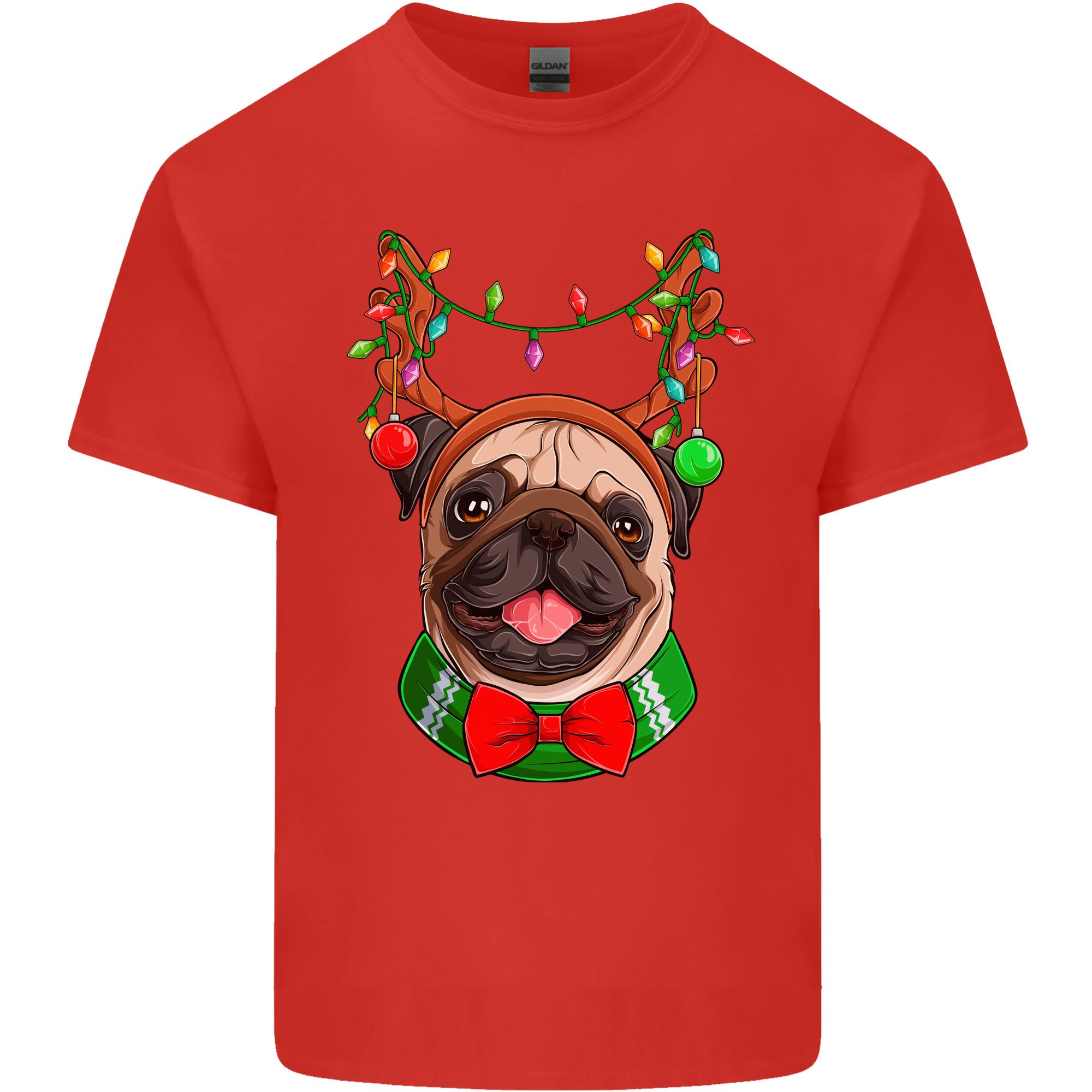 Christmas Pug Xmas Dog Unisexs Light Cotton TShirt S