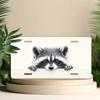 Aluminum Painting Cute Peeking Raccoon Sketch Style Metal Tin Sign Wall Decor For Home Bar Man Cave Animal Lover Gift Decoration