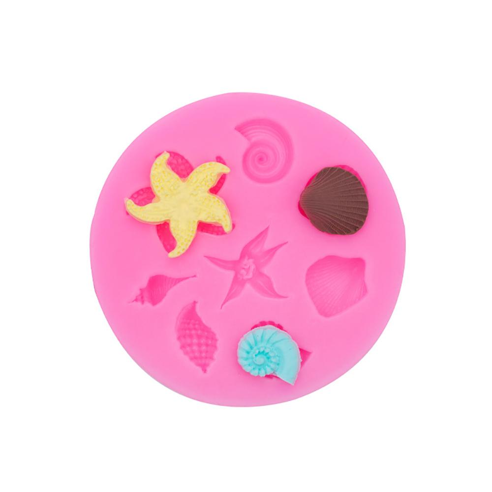 Silicone World DIY Shell Starfish Conch Silicone Chocolate Mold Baking Mold Fondant Cake Decorating Tools Clay Resin Art Moulds