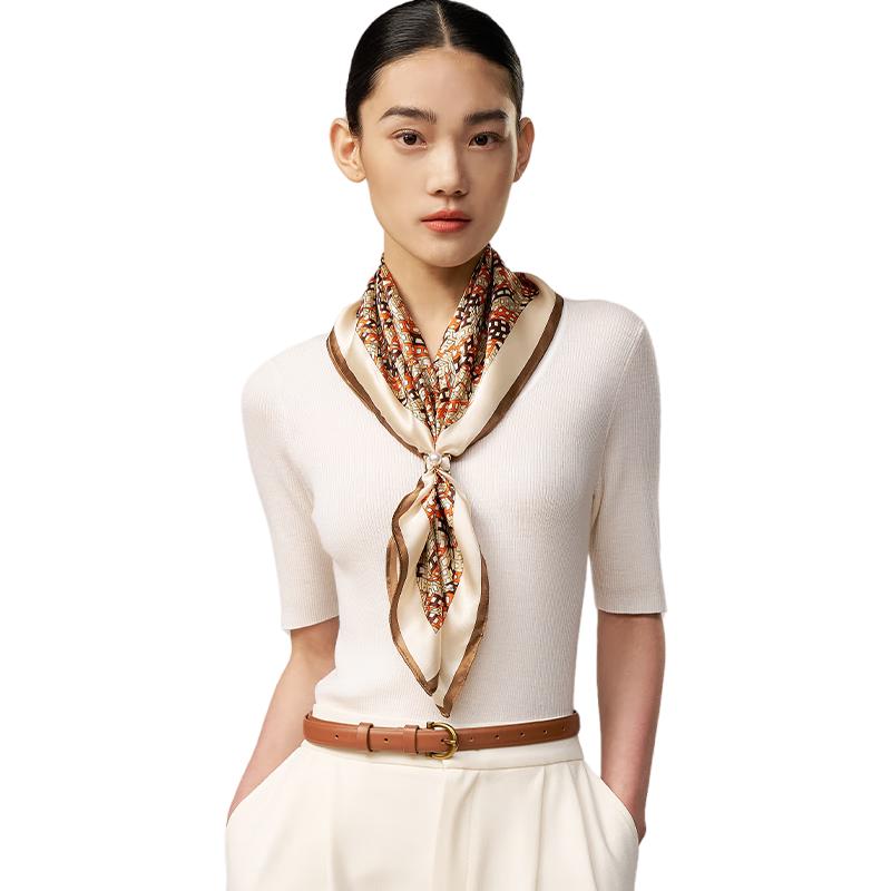 Shanghai Story 100% Mulberry Silk Double-Sided Square Scarf