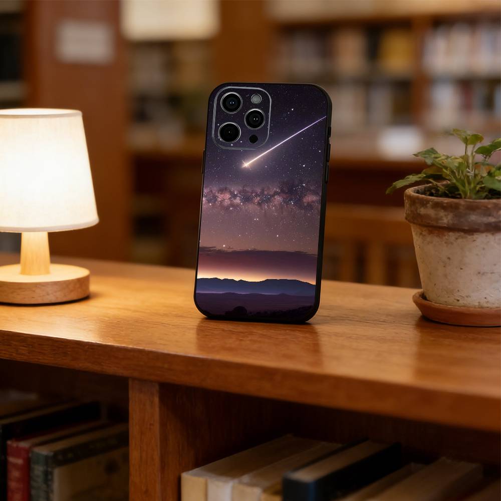 

Meteors in the Night Sky Phone Case For iPhone 17, 16,15,14,13,12,11 Plus,Pro Max, Others Soft Black Cover iPhone13