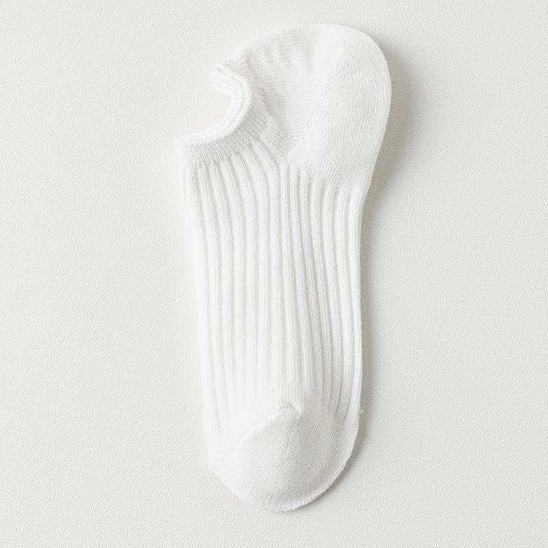 Women's No-Show Cotton Boat Socks - Thin, Anti-Slip, Low-Cut for Spring, Summer, Autumn