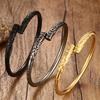 Fashionable and Creative Gold Hoop Bracelets for Men and Women, Personalized Trendy Domineering Adjustable Jewelry Accessories
