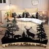 European And American Hunting Season Digital Printing Abrasive Bedding Two-Piece Set Three-Piece Set