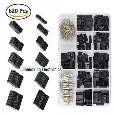 620pcs 2.54mm DuPont Jumper Connector Housing & Terminal Adapter Kit