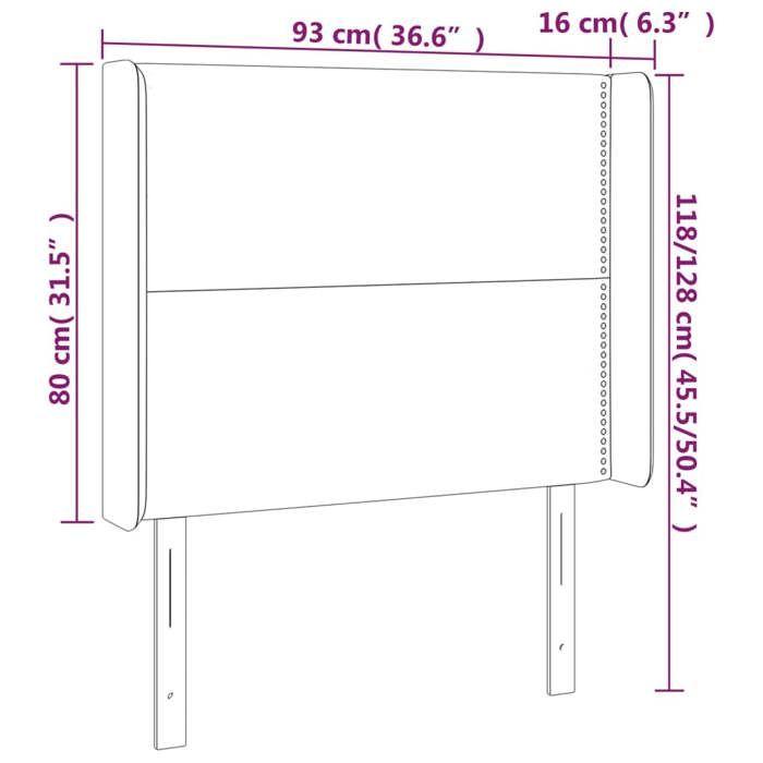 VidaXL Tête de Lit à LED Meuble de Chambre à Coucher Accessoire de Lit Simple Tête de Cadre de Lit Intérieur Rose 3123949