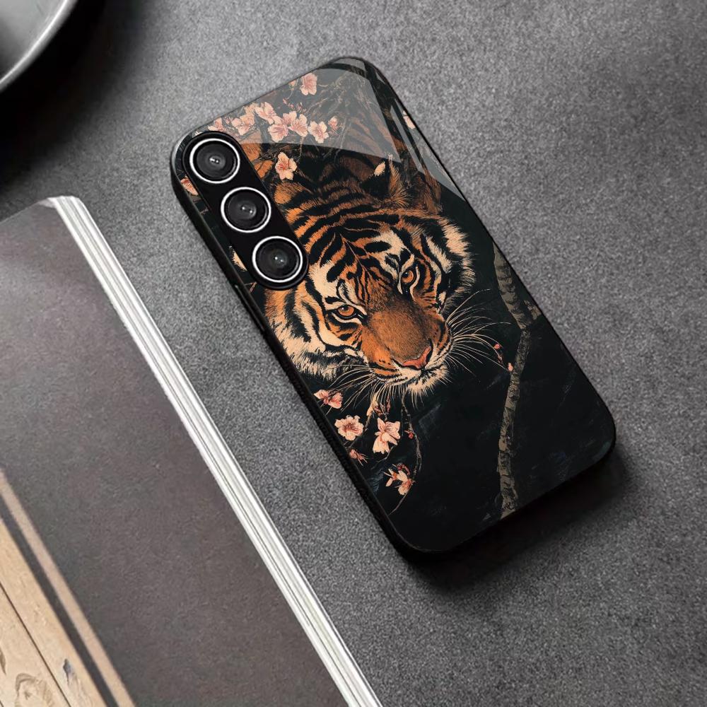 

Wild beast Tiger Protective Exquisite High-end PhoneCase Glass PhoneCase for Samsung Galaxy S26 S25 S24 S23 S22 FE,Ultra,Plus GalaxyS25