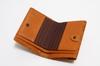 Women's cat print bifold wallet with coin purse and bill compartment, by Shuhei Nomura, brown