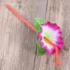 Healifty 20pcs Flower Bendable Straws Hawaiian Party Umbrella Plastic Cocktails Drink Straws Summer Beach Swimming Pool Favors for Tropical Luau