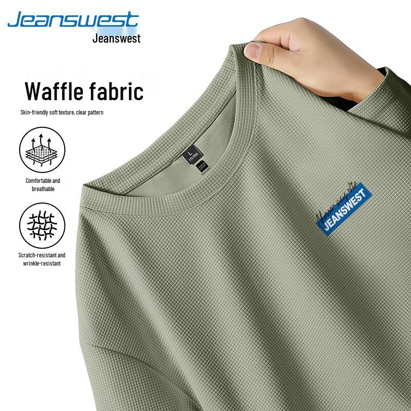 Jeanswest Men's Heavyweight Waffle Short Sleeve T-Shirt