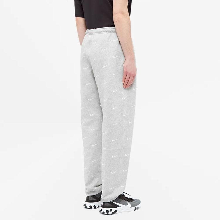Nike NRG All Over Swoosh Logo Pants Grey Heather/White Men Streetwear CJ8905-050