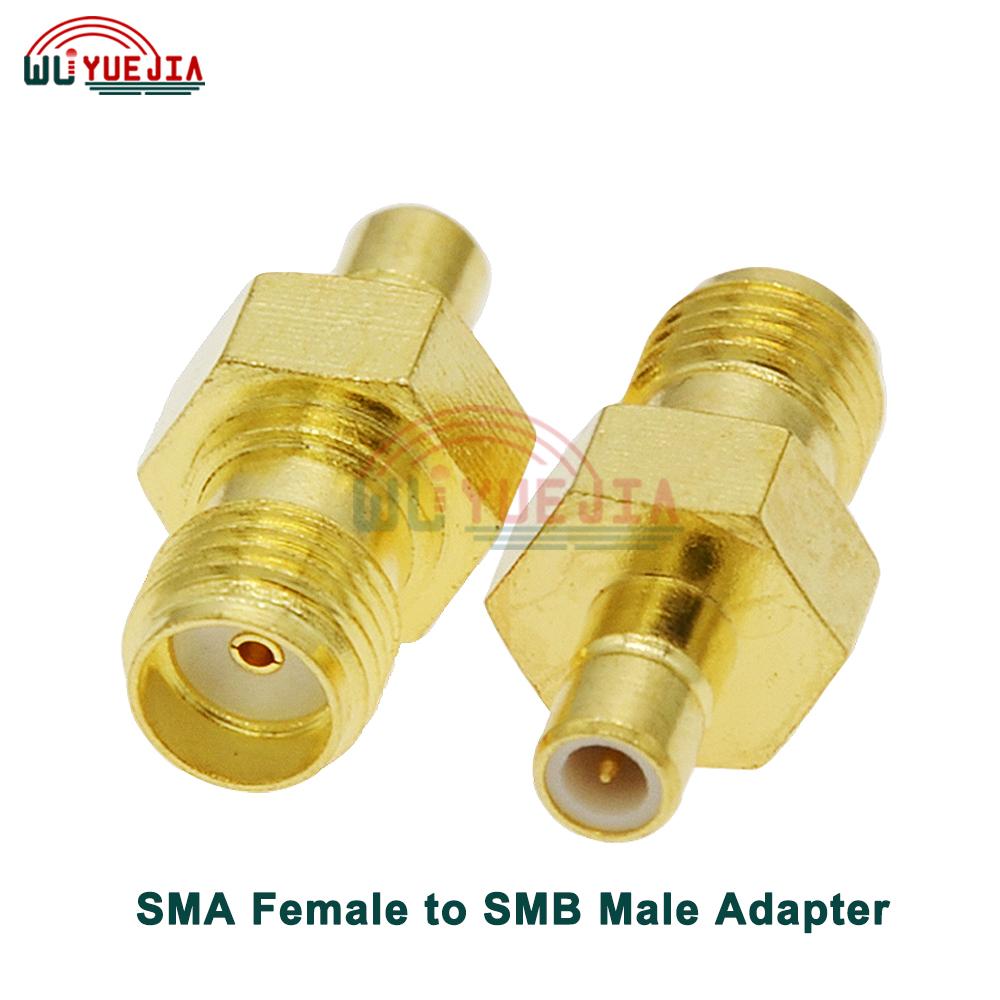 2Pcs/Lot RF Adapter SMA to SMB/SMC/MCX/MMCX Male Plug or Female Jack Straight 50 ohm RF Coaxial Connector Gold Plated Brass