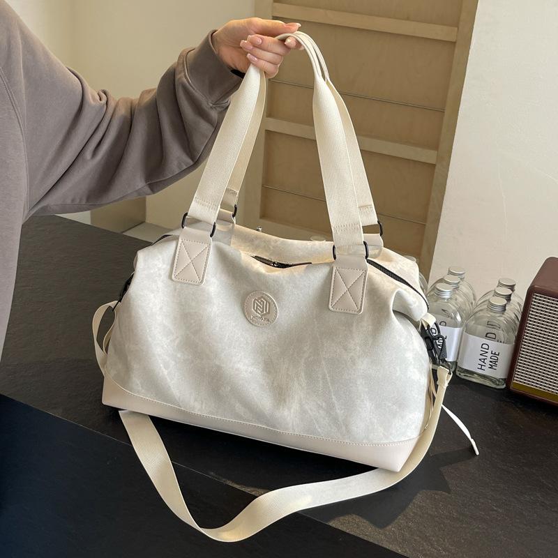 Simple and Atmospheric Short-distance Large-capacity Portable Travel Bag Dry and Wet Separation Leisure and Pull-in Fitness Bag
